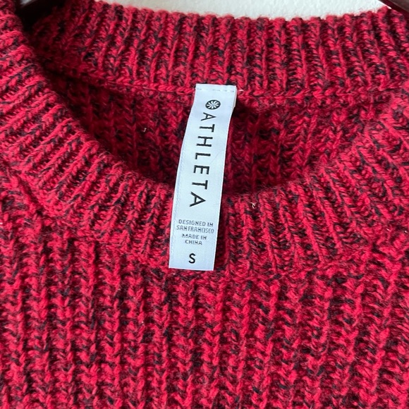 Athleta Red Knit Crewneck Sweater - Picture 2 of 4